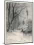 In the Cold Weather the Wild Deer Come Closer to the House-Carl Frederic Aagaard-Mounted Art Print