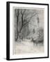 In the Cold Weather the Wild Deer Come Closer to the House-Carl Frederic Aagaard-Framed Art Print