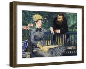 In the Conservatory-Edouard Manet-Framed Giclee Print