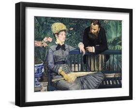 In the Conservatory-Edouard Manet-Framed Giclee Print