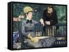 In the Conservatory-Edouard Manet-Framed Stretched Canvas