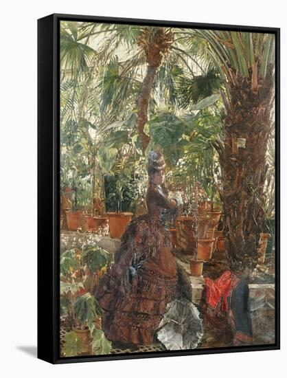 In the Conservatory-Edouard Frederic Wilhelm Richter-Framed Stretched Canvas