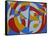 In the Continuity is the Word, 1988 (Acrylic on Board)-Ron Waddams-Framed Stretched Canvas