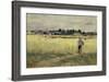 In the Cornfields at Gennevilliers, c.1875-Berthe Morisot-Framed Giclee Print