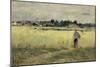 In the Cornfields at Gennevilliers, c.1875-Berthe Morisot-Mounted Giclee Print