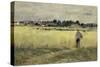 In the Cornfields at Gennevilliers, c.1875-Berthe Morisot-Stretched Canvas