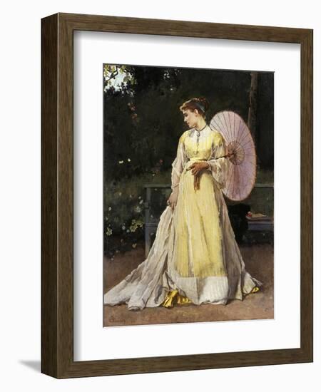 In the Countryside (Lady with Umbrella)-Alfred Emile Léopold Stevens-Framed Giclee Print