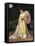In the Countryside (Lady with Umbrella)-Alfred Emile Léopold Stevens-Framed Stretched Canvas