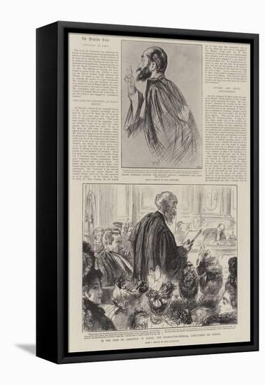 In the Cour De Cassation, M Manau, the Prosecutor-General, Concluding His Speech-Charles Paul Renouard-Framed Stretched Canvas