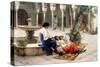 In the Courtyard of the Harem-Max Ferdinand Bredt-Stretched Canvas