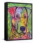 In the Details, Dogs, Pets, Animals, Regal, Paying attention, Pop Art, Stencils-Russo Dean-Framed Stretched Canvas