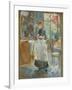 In the Dining Room, 1886 (Oil on Canvas)-Berthe Morisot-Framed Giclee Print
