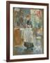 In the Dining Room, 1886 (Oil on Canvas)-Berthe Morisot-Framed Giclee Print