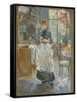In the Dining Room, 1886-Berthe Morisot-Framed Stretched Canvas