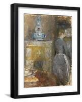 In the Dining Room; Dans La Salle a Manger, 1880 (Oil on Canvas)-Berthe Morisot-Framed Giclee Print