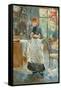 In the Dining Room. Dated: 1886. Dimensions: overall: 61.3 x 50 cm (24 1/8 x 19 11/16 in.) fram...-Berthe Morisot-Framed Stretched Canvas