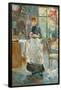 In the Dining Room. Dated: 1886. Dimensions: overall: 61.3 x 50 cm (24 1/8 x 19 11/16 in.) fram...-Berthe Morisot-Framed Poster