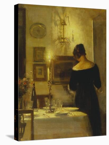 In the Dining Room-Carl Holsoe-Stretched Canvas