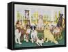 In the Dog House-Pat Scott-Framed Stretched Canvas