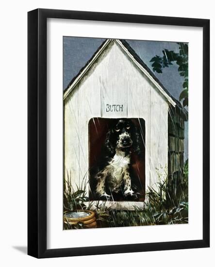 "In the Doghouse," April 24, 1948-Albert Staehle-Framed Giclee Print