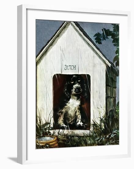 "In the Doghouse," April 24, 1948-Albert Staehle-Framed Giclee Print