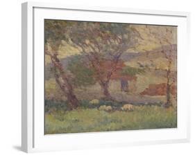 In the Downs Near Lewes, 1906-Robert Polhill Bevan-Framed Giclee Print