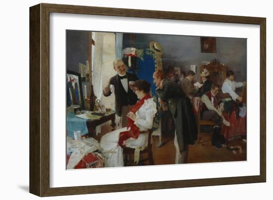 In the Dressing Room, End of 19th C-Josef Douba-Framed Giclee Print