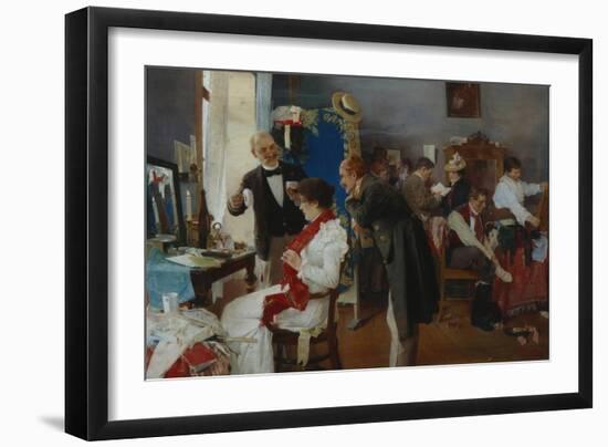 In the Dressing Room, End of 19th C-Josef Douba-Framed Giclee Print