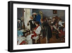 In the Dressing Room, End of 19th C-Josef Douba-Framed Giclee Print