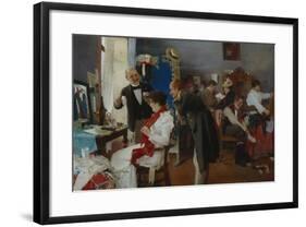 In the Dressing Room, End of 19th C-Josef Douba-Framed Giclee Print