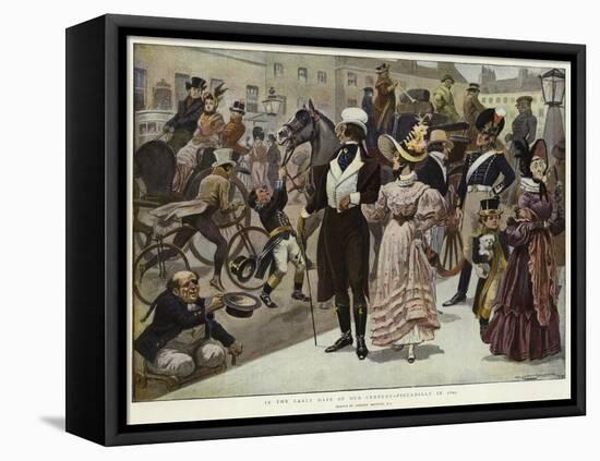 In the Early Days of Our Century, Piccadilly in 1800-Gordon Frederick Browne-Framed Stretched Canvas