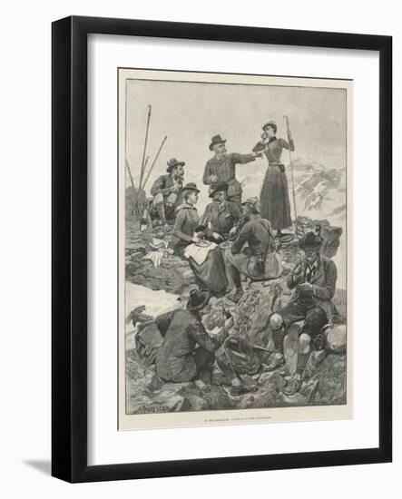 In the Engadine, a Lunch on the Mountains-Amedee Forestier-Framed Giclee Print