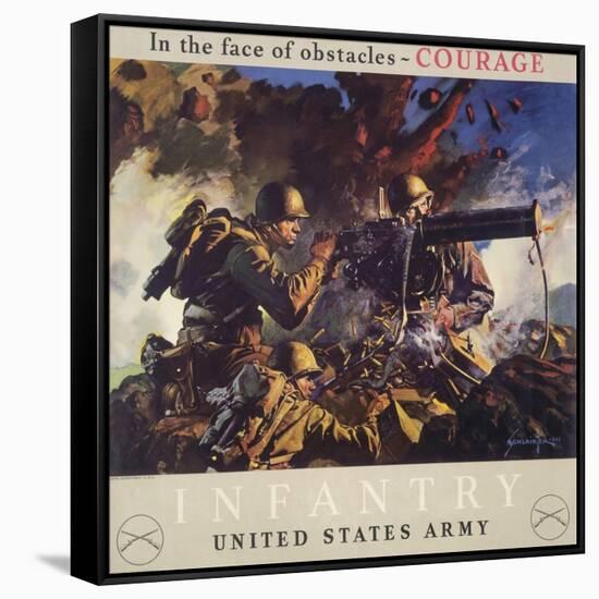 In the Face of Obstacles - Courage, Infantry-United States Army-null-Framed Stretched Canvas