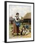 In the Farmyard-Julien Dupre-Framed Giclee Print