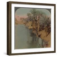 'In the Fayum, the richest Oasis in Egypt on Bahr Yussef (River Joseph), to the Nile', 1902-Elmer Underwood-Framed Photographic Print