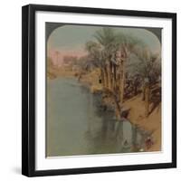 'In the Fayum, the richest Oasis in Egypt on Bahr Yussef (River Joseph), to the Nile', 1902-Elmer Underwood-Framed Photographic Print