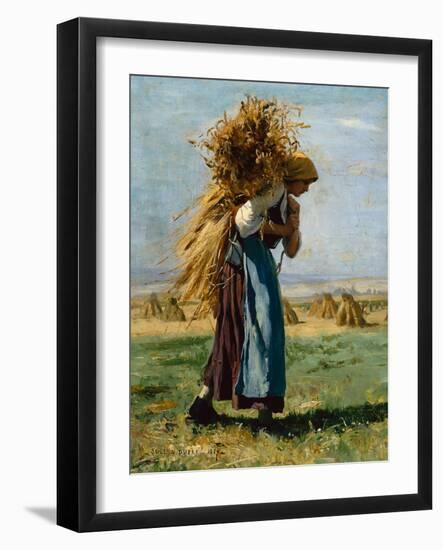 In the Fields, 1887-Julien Dupre-Framed Giclee Print