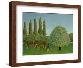 In the Fields, 1910-Henri Rousseau-Framed Giclee Print