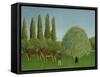 In the Fields, 1910-Henri Rousseau-Framed Stretched Canvas
