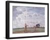 In the Fields of June, 1914 (Oil on Canvas)-George Clausen-Framed Giclee Print