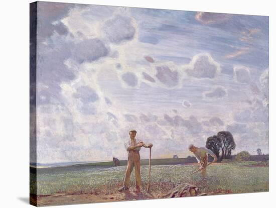 In the Fields of June, 1914 (Oil on Canvas)-George Clausen-Stretched Canvas