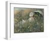 In the Flowering Meadow (Dans La Prairie), 1876-Claude Monet-Framed Giclee Print