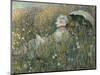 In the Flowering Meadow (Dans La Prairie), 1876-Claude Monet-Mounted Giclee Print