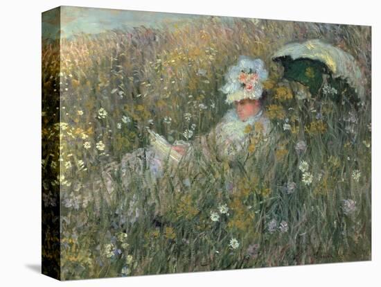 In the Flowering Meadow (Dans La Prairie), 1876-Claude Monet-Stretched Canvas