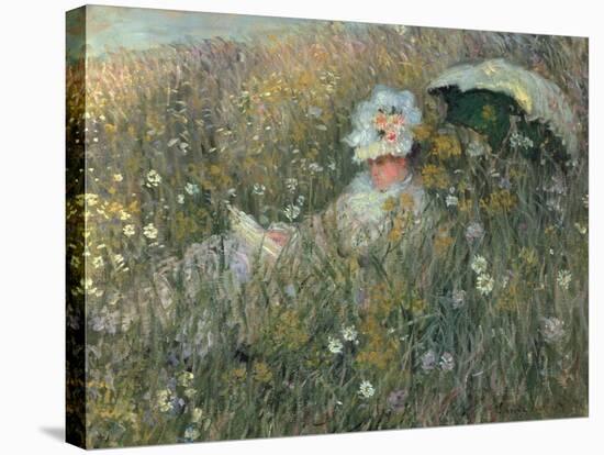 In the Flowering Meadow (Dans La Prairie), 1876-Claude Monet-Stretched Canvas
