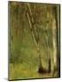 In the Forest at Pontaubert-Georges Seurat-Mounted Premium Giclee Print