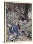 In the Forked Glen into Which He Slipped at Night-Fall He Was Surrounded by Giant Toads-Arthur Rackham-Stretched Canvas