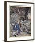 In the Forked Glen into Which He Slipped at Night-Fall He Was Surrounded by Giant Toads-Arthur Rackham-Framed Giclee Print