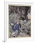 In the Forked Glen into Which He Slipped at Night-Fall He Was Surrounded by Giant Toads-Arthur Rackham-Framed Giclee Print