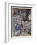 In the Forked Glen into Which He Slipped at Night-Fall He Was Surrounded by Giant Toads-Arthur Rackham-Framed Giclee Print